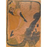 After Henri de Toulouse-Lautrec, Jane Avril, lithographic poster,