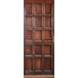 Robert 'Mouseman' Thompson of Kilburn, an oak front door, panelled to both interior and exterior,