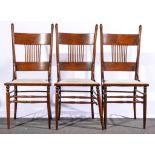 A set of six English Arts and Crafts dining chairs,