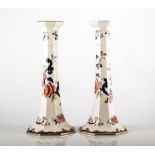 Pair of Masons Mandalay pattern candlesticks, height 30cms.