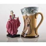 Royal Doulton Series Ware jug D2648, "Old Bob Ye Guard", height 20cms,