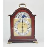 Modern mahogany bracket clock, signed Hermle, Germany,