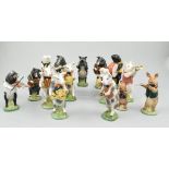 Beswick pottery pig band models, Christopher PP9 (x 3), Matthew PP2, Daniel PP5, David PP3,