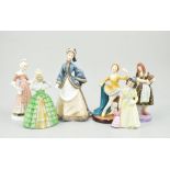 Worcester figure, 'Winters Morn', two Francesca china figures,