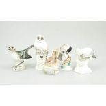 Nineteen Crown Staffordshire small bird models, by Linley Adams, J Bromley, and other artists,