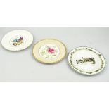 Royal Doulton cabinet plate, decorated with a floral spray after P Curnock, diameter 23cm,