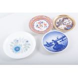 Collection of Franklin porcelain and other miniature plates.