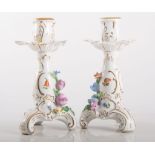 Pair of Dresden candlesticks,