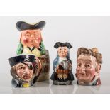 Royal Doulton character jug, Lord Nelson" D6336, height 19cm, a shorter pottery couch jug,