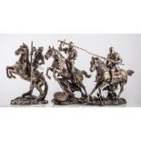 Three Myths and Legends Historical Knights Collection sculptures,