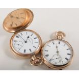 Two gold-plated pocket watches, a Coventry Made Lever full hunter,