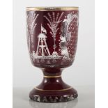 Late 19th Century cut and flashed goblet.