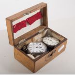 Two silver open face pocket watches, a Lancashire Watch Co of Preston and London,