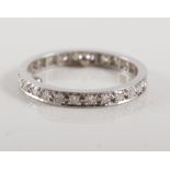 Diamond full eternity ring, diamonds (24), eight cut stones pip claw and line edge set in a 2.