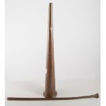 Copper coaching horn, "Bodmin-Bath", G III, 95cms.