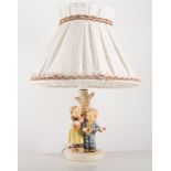 Hummel table lamp with two musicians.