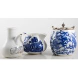 Collection of blue and white crockery, jugs, dishes, plates, etc.