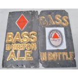 Bass Brewery Advertising wall slate signs 51cm x 28cm.