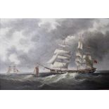 Robinson Jones, Schooner and other Shipping, bears signature, oil on canvas.