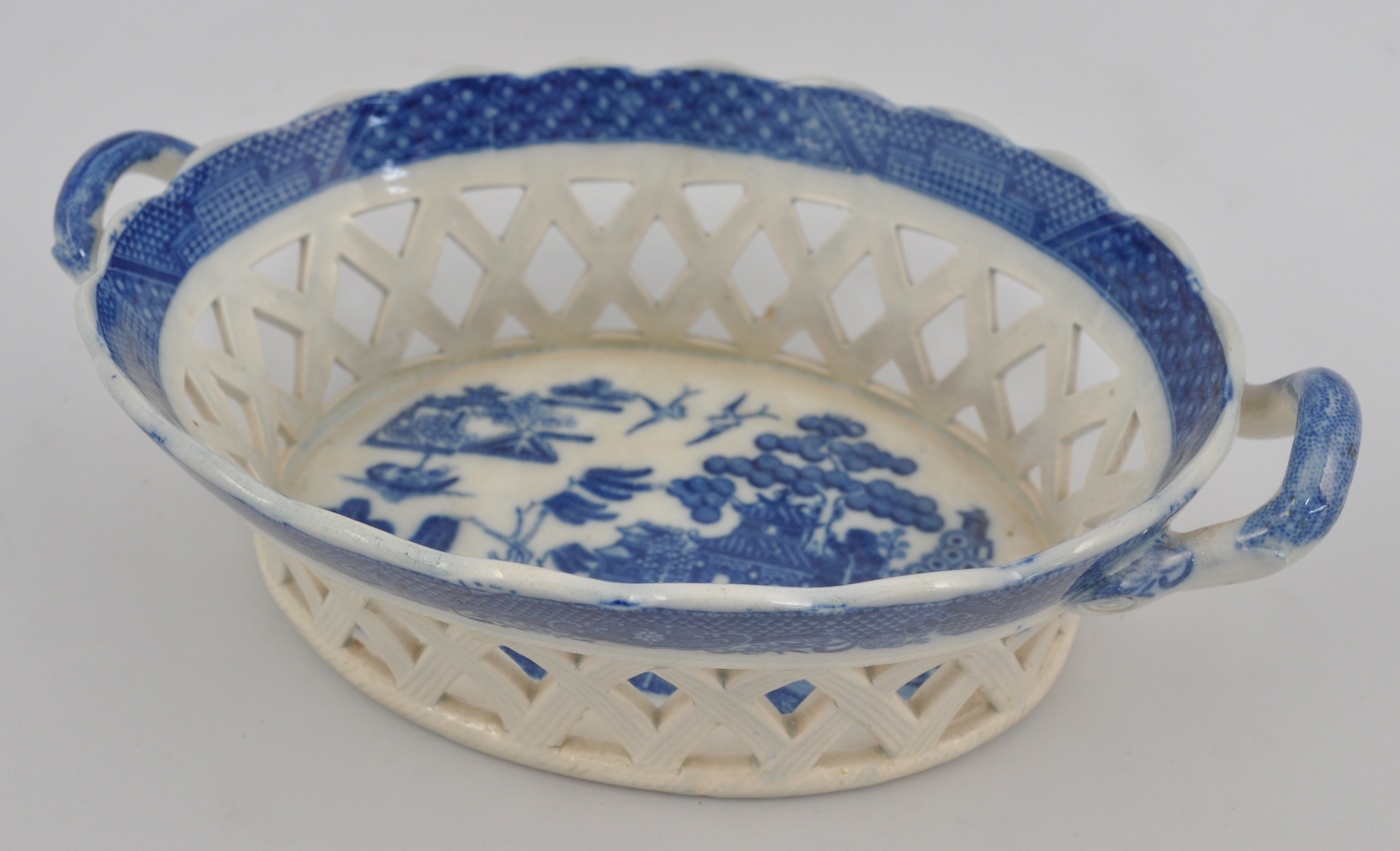 Staffordshire printware dessert basket.