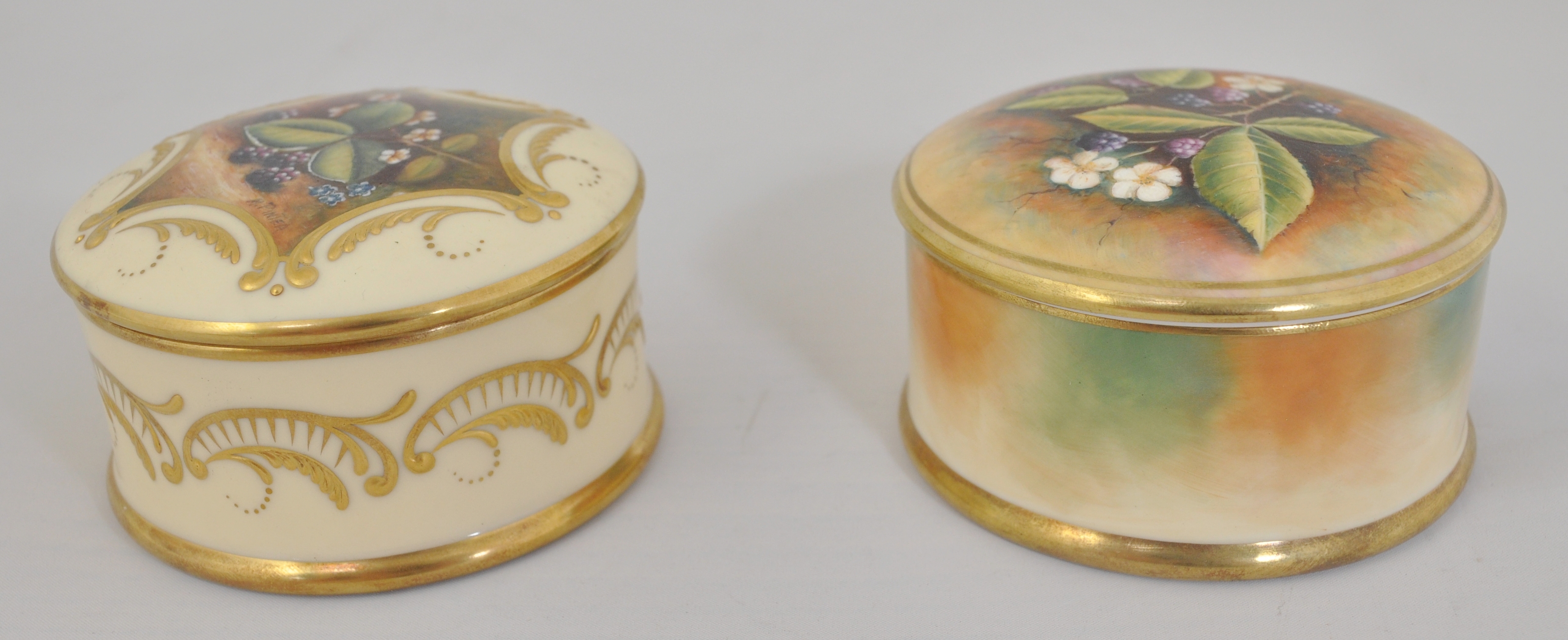 Two Coalport dishes and covers, cylindrical form, - Image 2 of 3