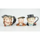 Beswick character jug, Captain Cuttle, 13cm, another Barnaby Rudge, two Beswick Toby Jugs,