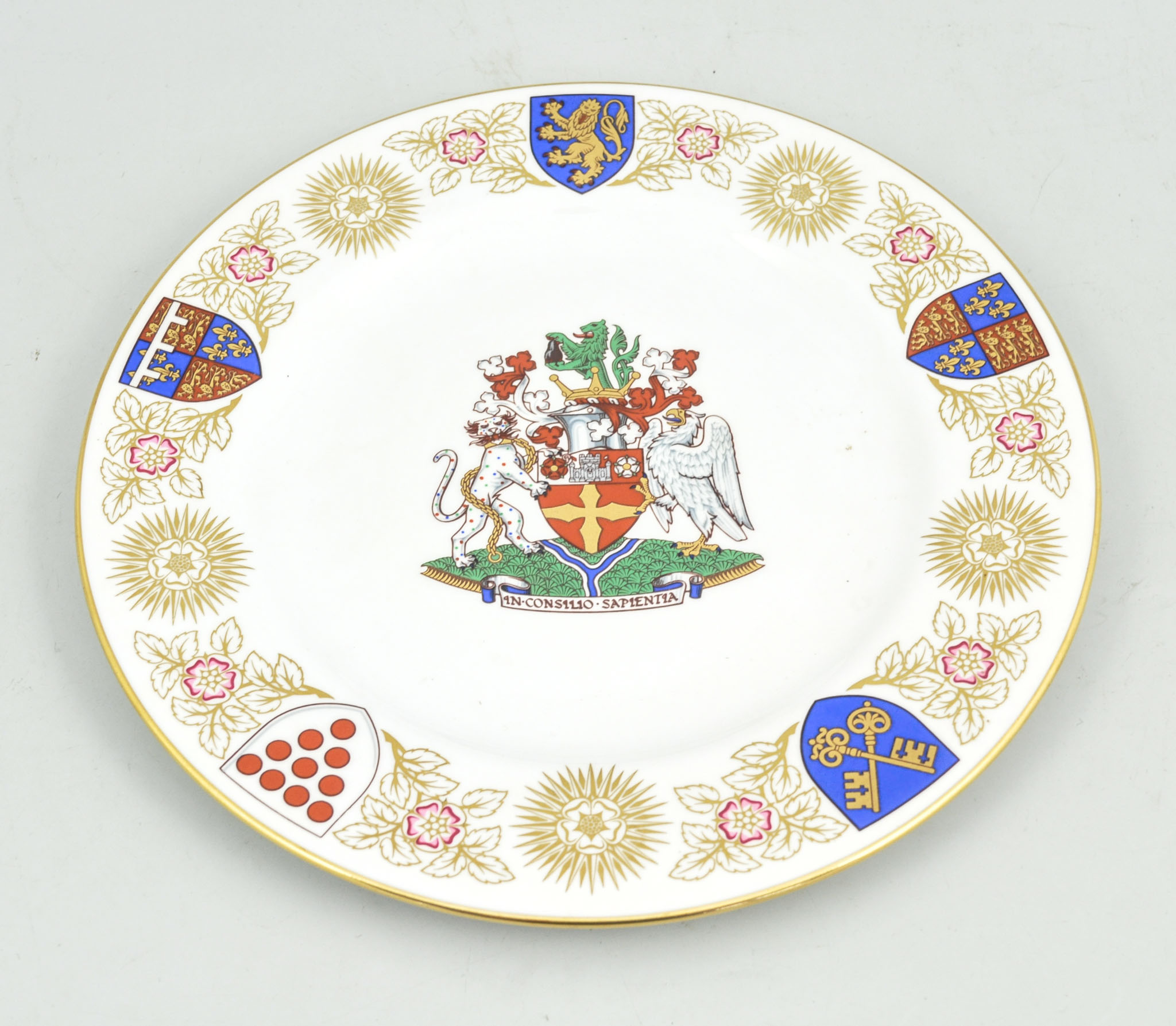 Spode commemorative plate, The Tewkesbury Plate, 1971, diameter 27cm,