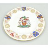 Spode commemorative plate, The Tewkesbury Plate, 1971, diameter 27cm,