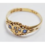 A ladies 18 carat yellow gold dress ring,