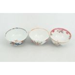 Chinese porcelain tea bowl and saucer, a 19th Century polychrome decorative saucer, diameter 13cm,
