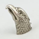Edwardian silver plated novelty vesta, designed as an Eagle head, 6cm.