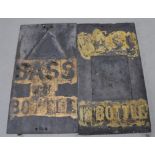 Bass Brewery Advertising wall slate signs 51cm x 28cm.