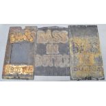 Bass Brewery Advertising wall slate signs 51cm x 28cm.