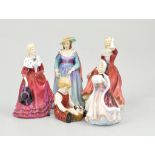 Paragon bone china figure, Lady Melanie, 20cm and six others, Lady Cynthia, Spring, Lady Isabelle,