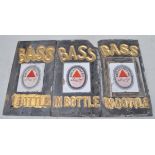 Bass Brewery Advertising wall slate signs 51cm x 28cm.