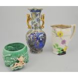 Sylvac bowl, and decorative ceramics, (two boxes).