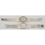 Lady's Rone silver wristwatch, bracelet strap, and a similar Certina watch,