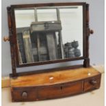 Victorian mahogany dressing table mirror, with drawer base, 58cm.