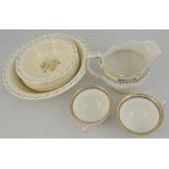 Quantity of Aynsley dinnerware and a seven-piece Susie Cooper fruit dessert set.