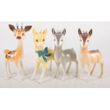 Beswick - Chamois (fawn), 1958/71, Grey 1958/7, Giraffe, 1959/71,Babycham (second edition).