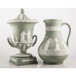 Wedgwood, green and white Jasperware.