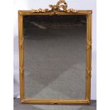 Damascus inlaid mother of pearl mirror, height 85cm, and a gilt framed mirror, (2).
