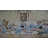 Large print, study for Hull Town Hall, Tadema print and two others, (4).