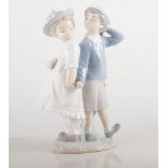 Lladro group, Boy and Girl, No.1127, height 26cm.