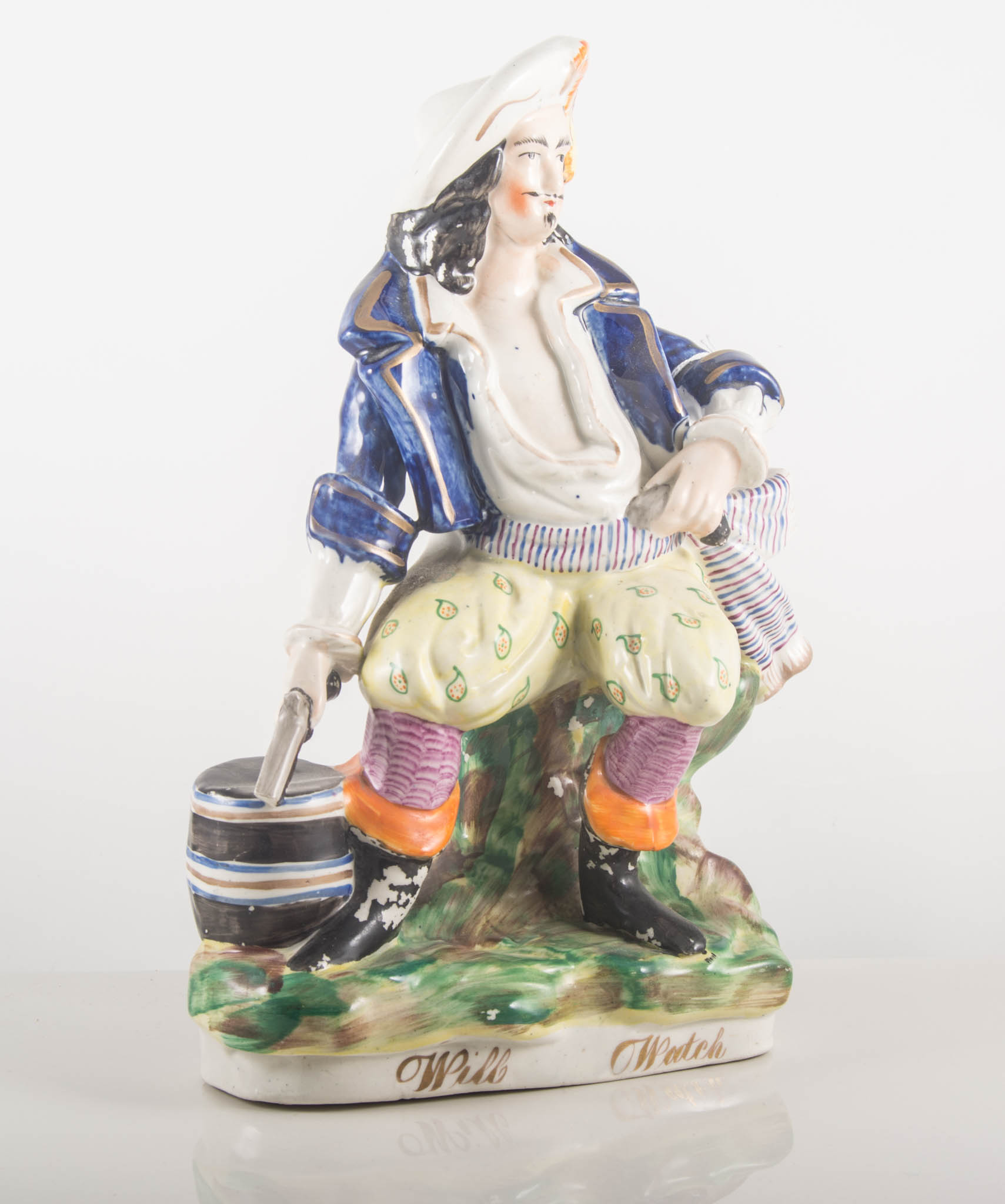 Staffordshire figure - Will Watch, height 32cms. - Image 2 of 2
