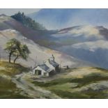 David Weston, "Snowdon", oil on canvas, signed, Weston '70, 49cm x 73cm.