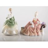 Royal Doulton figurines, "Soiree", HN2312, and "Reverie", HN2306, (2).