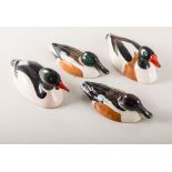 Beswick - Peter Scott Wildfowl - Shoveler, 1528, 1958/71 (2), King Eider, 1521, 1958/71, Shelduck,