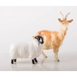 Beswick - Goat, 1035, 1945/71, Kid, 1036, 1945/71, Lamb, 936, 1941/71, Lamb, 937, 1941/71, (3),