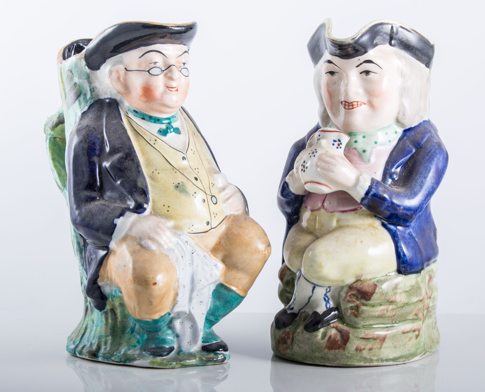 Staffordshire toby jug, Mr Toby seated, height 23cms, and another toby jug, (2). - Image 2 of 4